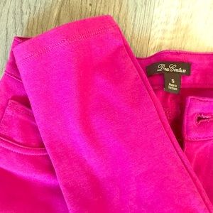 Hot pink skinny stretch pants